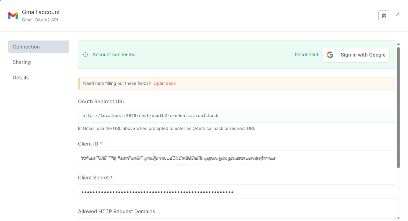图 5.44 Gmail账号加载成功图